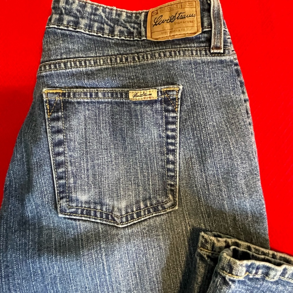 👖 Levi Strauss Signature Jeans. Size 14 LONG. Stretch, Low Rise, Boot Cut. 👖 - Picture 7 of 13